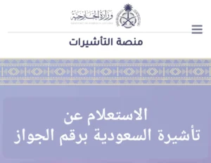 الاستعلام عن تاشيرة برقم الطلب في منصة انجاز 