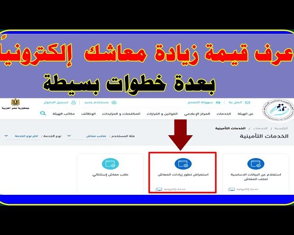 رابط الاستعلام عن قيمة المعاش بالاسم والرقم التأميني