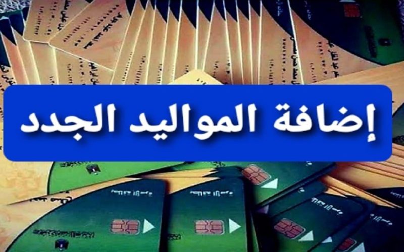 إضافة المواليد الجدد على بطاقة التموين 