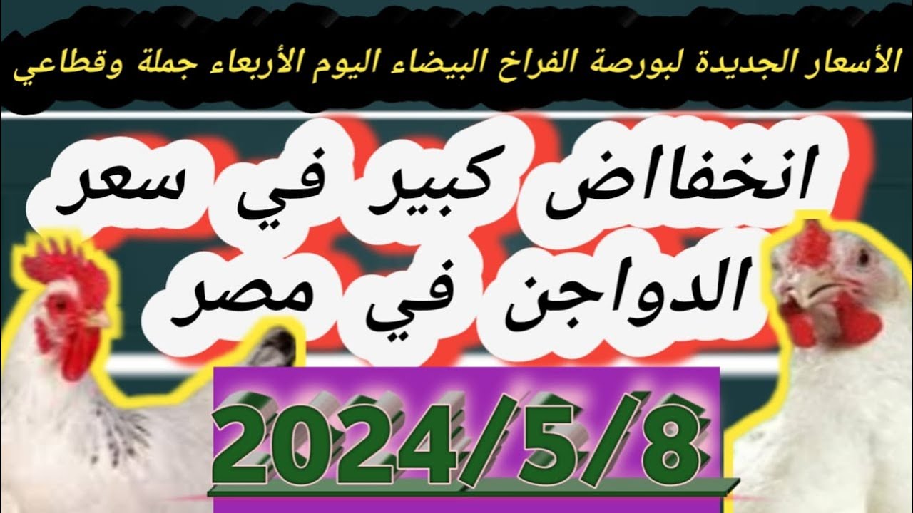 أسعار بورصة الدواجن اليوم الأربعاء 8 مايو 2024