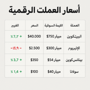 اسعار العملات الرقمية