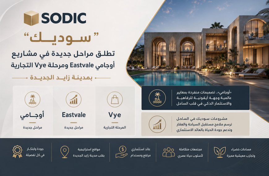 «سوديك» تواصل توسعاتها بإطلاقات استثنائية لمشروعاتها في شرق وغرب القاهرة والساحل الشمالي