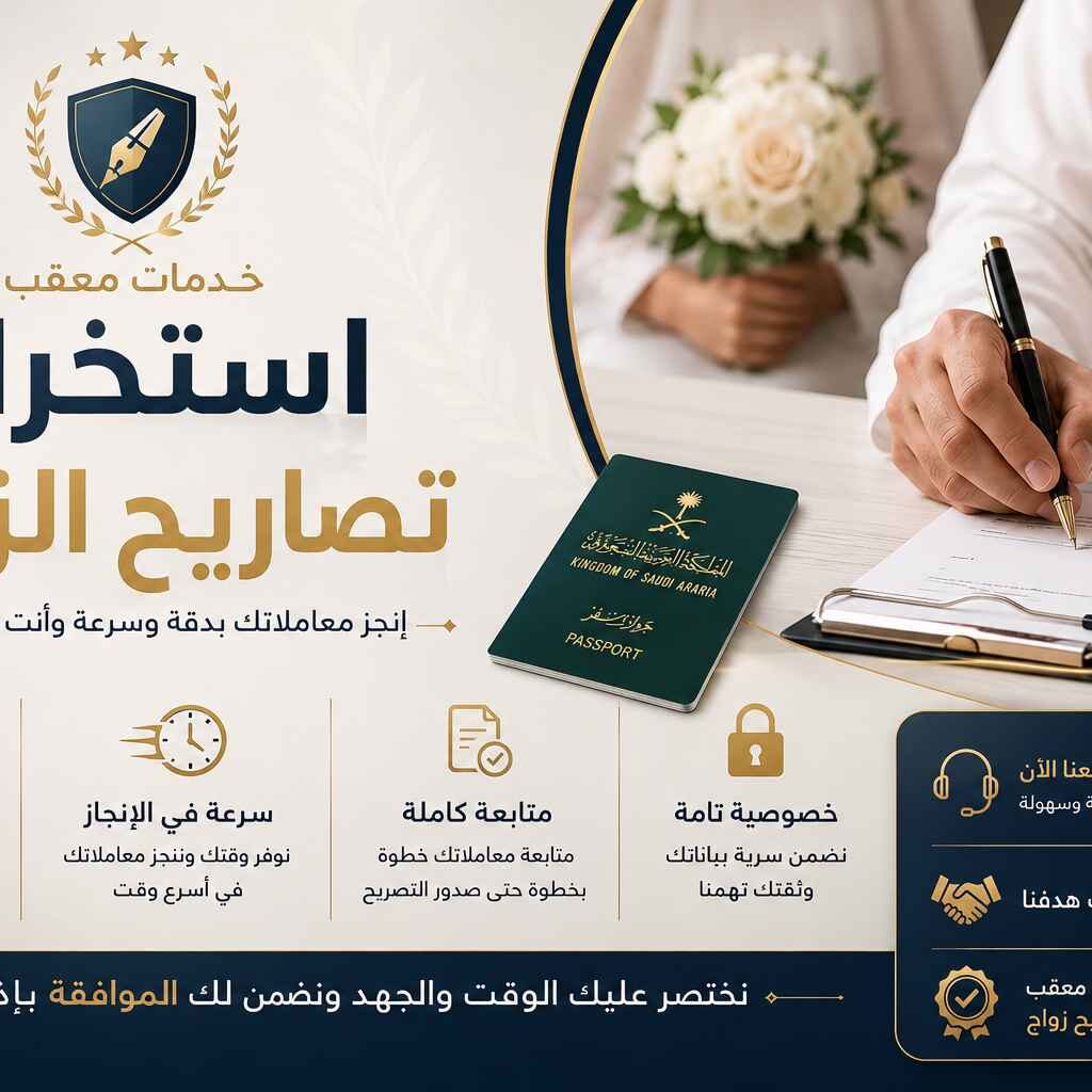 أفضل معقب استخراج تصاريح زواج