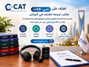 سي- كات: ترجمة فورية ومكتب ترجمة معتمد بالرياض